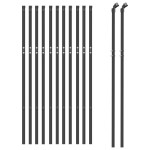 vidaXL Gard plasă de sârmă, antracit, 0,8x25 m, oțel galvanizat vidaXL Gard plasă de sârmă, antracit, 0,8x25 m, oțel galvanizat