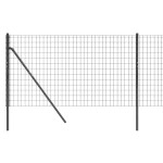 vidaXL Gard plasă de sârmă, antracit, 0,8x25 m, oțel galvanizat vidaXL Gard plasă de sârmă, antracit, 0,8x25 m, oțel galvanizat