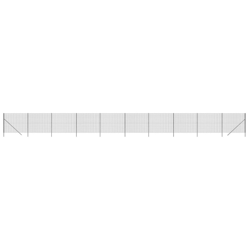 vidaXL Gard plasă de sârmă, antracit, 1,6x25 m, oțel galvanizat