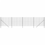 vidaXL Gard plasă de sârmă, antracit, 1,4x10 m, oțel galvanizat vidaXL Gard plasă de sârmă, antracit, 1,4x10 m, oțel galvanizat