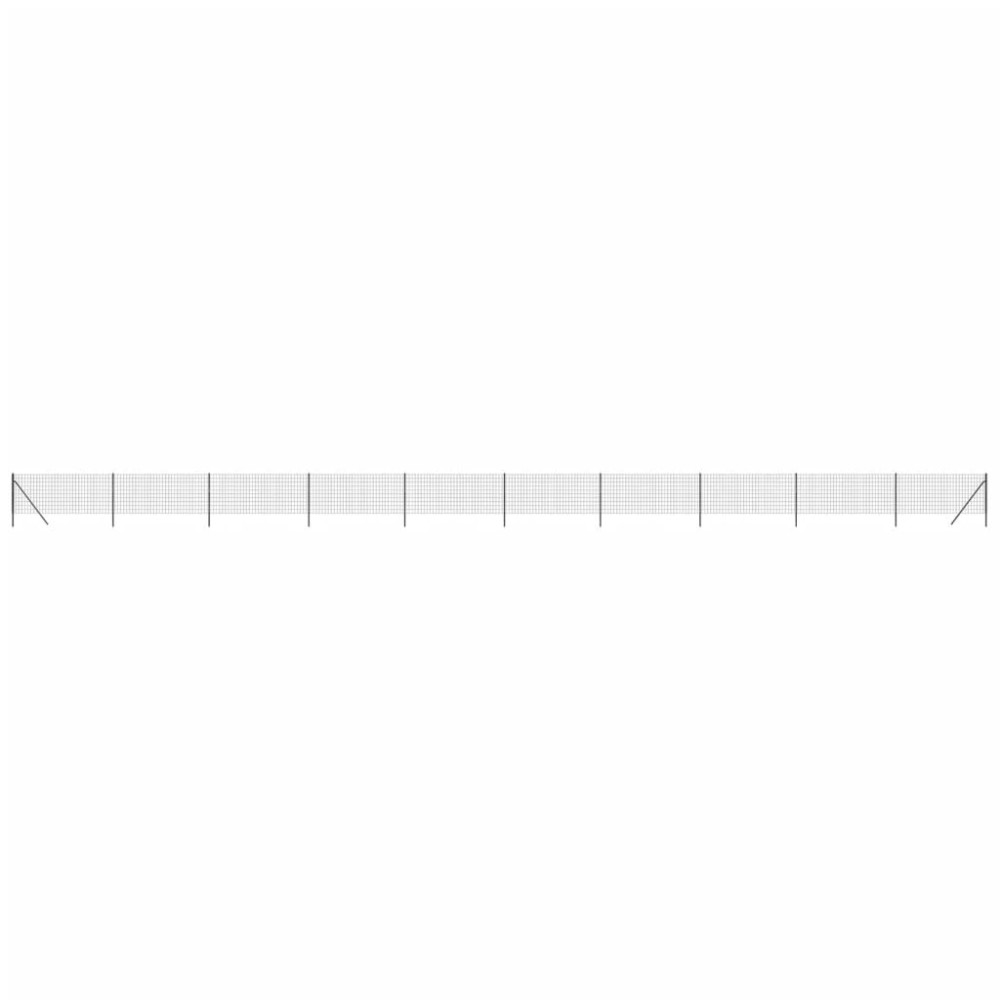 vidaXL Gard plasă de sârmă, antracit, 0,8x25 m, oțel galvanizat