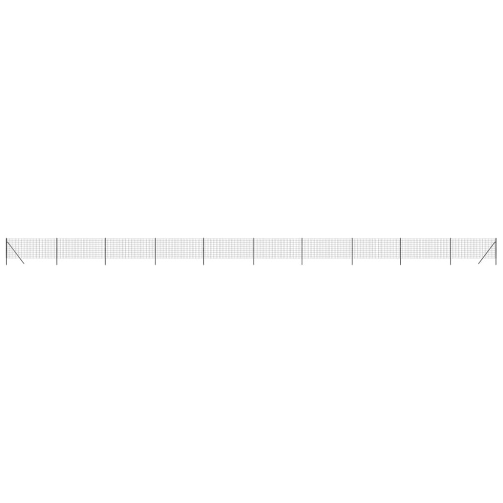 vidaXL Gard plasă de sârmă, antracit, 1x25 m, oțel galvanizat