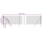 vidaXL Gard plasă de sârmă, antracit, 1,1x25 m, oțel galvanizat vidaXL Gard plasă de sârmă, antracit, 1,1x25 m, oțel galvanizat