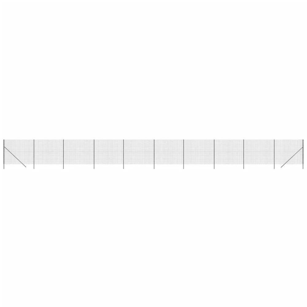 vidaXL Gard plasă de sârmă, antracit, 1,4x25 m, oțel galvanizat