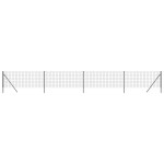 vidaXL Gard plasă de sârmă, antracit, 1x10 m, oțel galvanizat