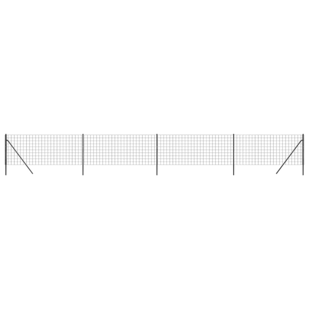 vidaXL Gard plasă de sârmă, antracit, 1,1x10 m, oțel galvanizat