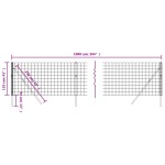 vidaXL Gard plasă de sârmă, antracit, 1,1x10 m, oțel galvanizat vidaXL Gard plasă de sârmă, antracit, 1,1x10 m, oțel galvanizat