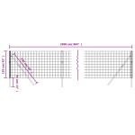 vidaXL Gard plasă de sârmă, antracit, 1,1x25 m, oțel galvanizat vidaXL Gard plasă de sârmă, antracit, 1,1x25 m, oțel galvanizat