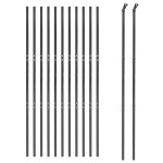 vidaXL Gard plasă de sârmă, antracit, 2x25 m, oțel galvanizat vidaXL Gard plasă de sârmă, antracit, 2x25 m, oțel galvanizat