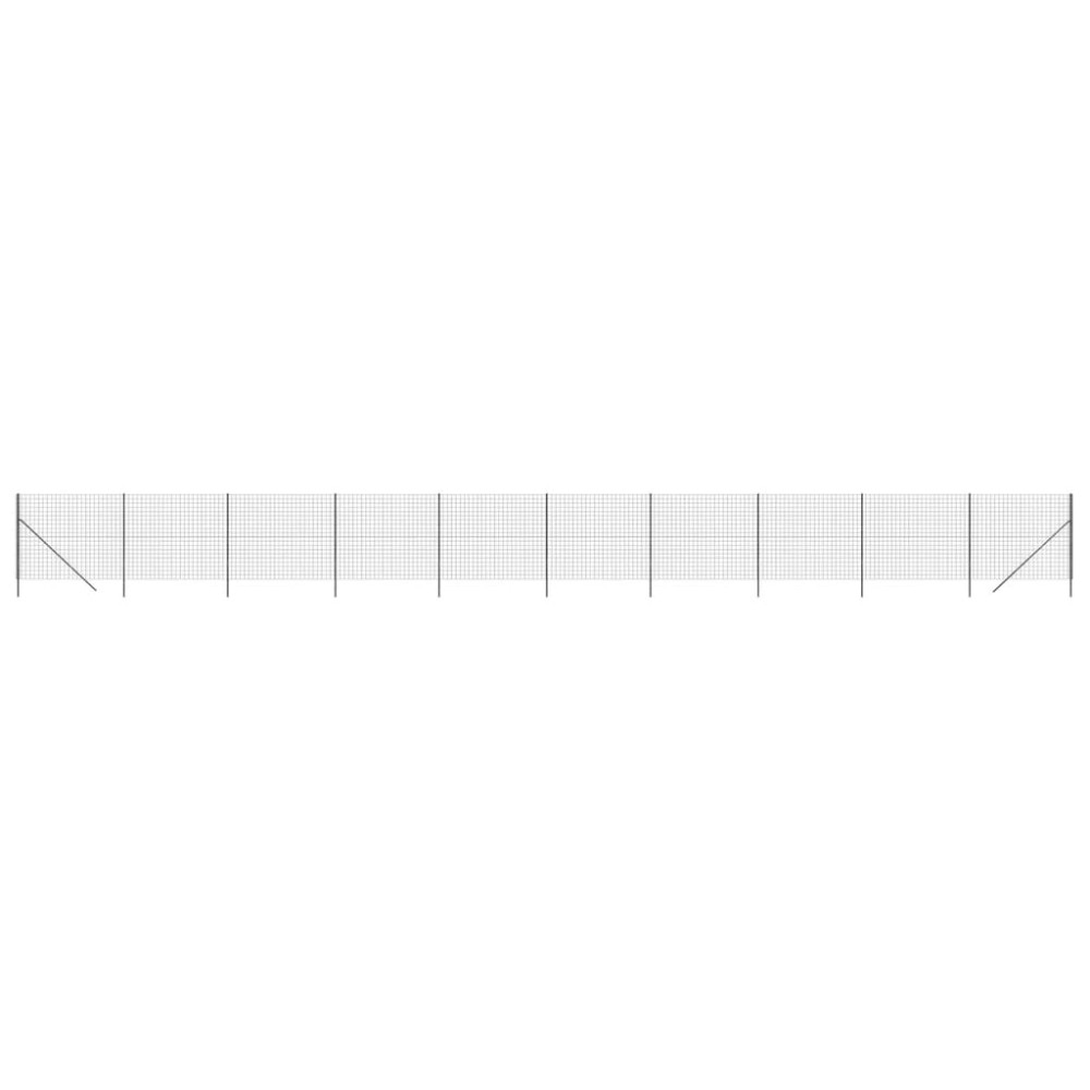 vidaXL Gard plasă de sârmă, antracit, 2,2x25 m, oțel galvanizat