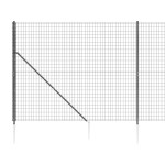 vidaXL Gard plasă de sârmă cu țăruși de fixare, antracit, 1,8x10 m vidaXL Gard plasă de sârmă cu țăruși de fixare, antracit, 1,8x10 m