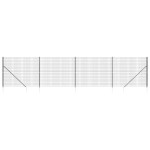 vidaXL Gard plasă de sârmă cu țăruși de fixare, antracit, 1,6x10 m vidaXL Gard plasă de sârmă cu țăruși de fixare, antracit, 1,6x10 m