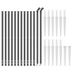 vidaXL Gard plasă de sârmă cu țăruși de fixare, antracit, 1x25 m vidaXL Gard plasă de sârmă cu țăruși de fixare, antracit, 1x25 m