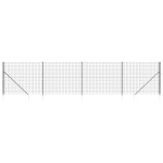 vidaXL Gard plasă de sârmă cu țăruși de fixare, antracit, 1,6x10 m vidaXL Gard plasă de sârmă cu țăruși de fixare, antracit, 1,6x10 m