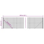 vidaXL Gard plasă de sârmă cu bordură, antracit, 1,4x10 m