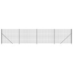 vidaXL Gard plasă de sârmă cu bordură, antracit, 1,6x10 m