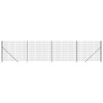 vidaXL Gard plasă de sârmă cu bordură, antracit, 1,4x10 m