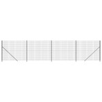 vidaXL Gard plasă de sârmă cu bordură, antracit, 1,6x10 m