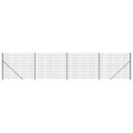 vidaXL Gard plasă de sârmă cu bordură, antracit, 2,2x10 m