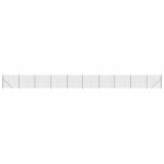 vidaXL Gard plasă de sârmă cu bordură, antracit, 1,4x25 m