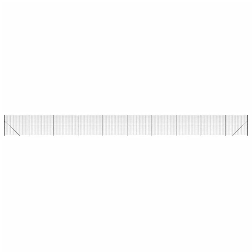 vidaXL Gard plasă de sârmă cu bordură, antracit, 2,2x25 m