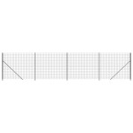 vidaXL Gard plasă de sârmă cu bordură, antracit, 2x10 m
