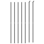 vidaXL Gard plasă de sârmă cu bordură, antracit, 2x10 m