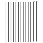 vidaXL Gard plasă de sârmă cu bordură, antracit, 2,2x25 m