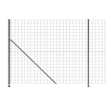 vidaXL Gard plasă de sârmă cu bordură, antracit, 2,2x25 m