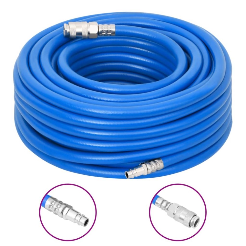 vidaXL Furtun de aer, albastru, 0,7", 50 m, PVC