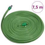 vidaXL Furtun pentru stropit cu 3 tuburi, verde, 7,5 m, PVC