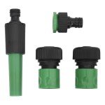 vidaXL Furtun de grădină cu set de racorduri, verde, 0,75", 50 m, PVC vidaXL Furtun de grădină cu set de racorduri, verde, 0,75", 50 m, PVC