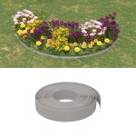 vidaXL Bordură de grădină, gri, 10 m 10 cm, polietilenă vidaXL Bordură de grădină, gri, 10 m 10 cm, polietilenă