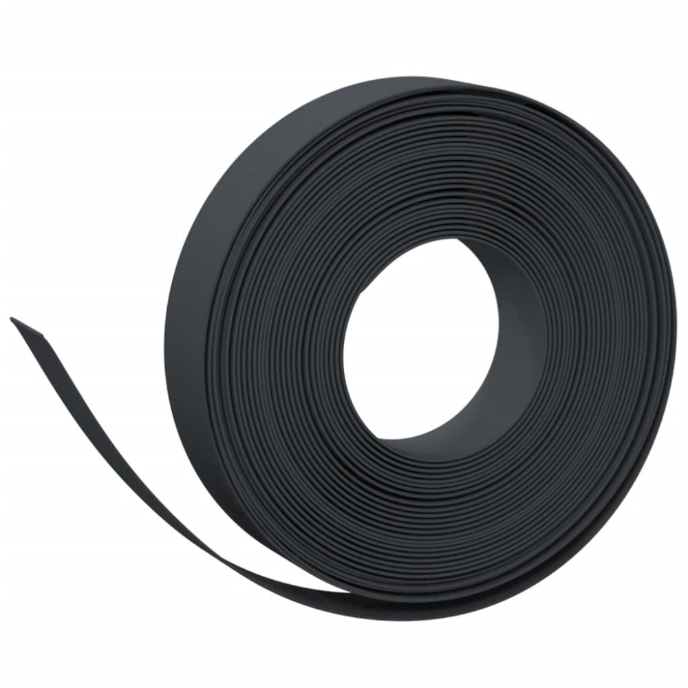 vidaXL Bordură de grădină, negru, 10 m 10 cm, polietilenă