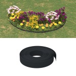 vidaXL Bordură de grădină, negru, 10 m 10 cm, polietilenă vidaXL Bordură de grădină, negru, 10 m 10 cm, polietilenă