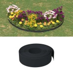 vidaXL Bordură de grădină, negru, 10 m 15 cm, polietilenă vidaXL Bordură de grădină, negru, 10 m 15 cm, polietilenă