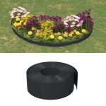 vidaXL Bordură de grădină, negru, 10 m 20 cm, polietilenă vidaXL Bordură de grădină, negru, 10 m 20 cm, polietilenă