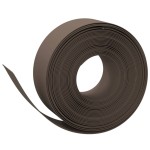 vidaXL Bordură de grădină, maro, 10 m 20 cm, polietilenă vidaXL Bordură de grădină, maro, 10 m 20 cm, polietilenă