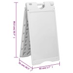 vidaXL Placă indicatoare de trotuar cadru în A, gri, 45x7x84,5cm, HDPE vidaXL Placă indicatoare de trotuar cadru în A, gri, 45x7x84,5cm, HDPE