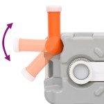 vidaXL Toaletă portabilă de camping, gri și alb, 22+12 L, HDPE vidaXL Toaletă portabilă de camping, gri și alb, 22+12 L, HDPE