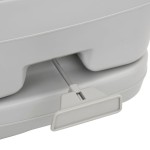 vidaXL Toaletă portabilă de camping, gri și alb, 10+10 L, HDPE vidaXL Toaletă portabilă de camping, gri și alb, 10+10 L, HDPE