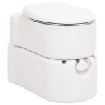 vidaXL Toaletă de camping integrată, alb, 24+17 L HDPE și oțel vidaXL Toaletă de camping integrată, alb, 24+17 L HDPE și oțel