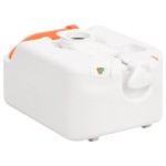 vidaXL Toaletă de camping integrată, alb, 24+17 L HDPE și oțel vidaXL Toaletă de camping integrată, alb, 24+17 L HDPE și oțel