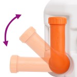 vidaXL Toaletă de camping integrată, alb, 24+17 L HDPE și oțel vidaXL Toaletă de camping integrată, alb, 24+17 L HDPE și oțel