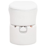 vidaXL Toaletă de camping integrată, alb, 24+17 L HDPE și email vidaXL Toaletă de camping integrată, alb, 24+17 L HDPE și email