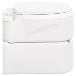 vidaXL Toaletă de camping integrată, alb, 24+17 L HDPE și PP vidaXL Toaletă de camping integrată, alb, 24+17 L HDPE și PP