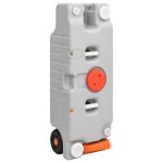 vidaXL Rezervor de apă cu roți pentru camping, gri, 75 L vidaXL Rezervor de apă cu roți pentru camping, gri, 75 L