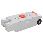 vidaXL Rezervor de apă cu roți pentru camping, gri, 75 L vidaXL Rezervor de apă cu roți pentru camping, gri, 75 L