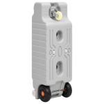 vidaXL Rezervor de apă cu roți pentru camping, gri, 75 L vidaXL Rezervor de apă cu roți pentru camping, gri, 75 L