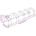 vidaXL Suport pentru biciclete, pentru 5 biciclete, oțel galvanizat vidaXL Suport pentru biciclete, pentru 5 biciclete, oțel galvanizat